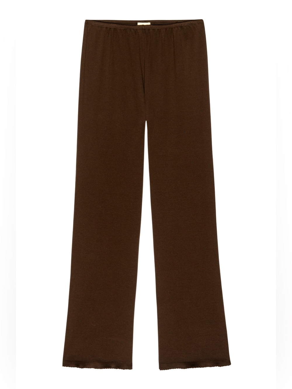 DONNI. Baby Rib Scallop Pant in Espress